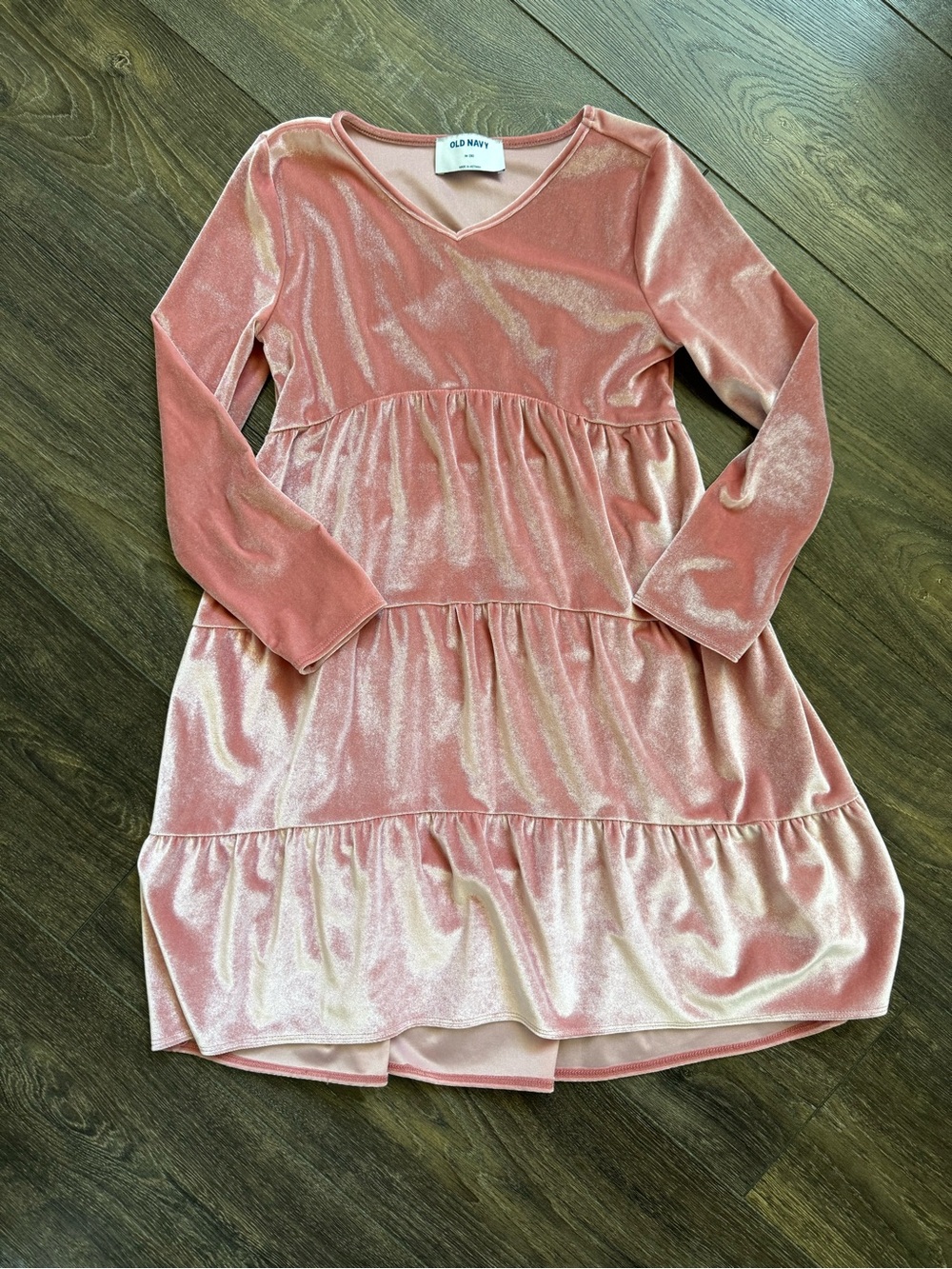 SET OF 2 Girls Size 8 Old Navy Dress Bundle Pink Velvet + Denim Shirt Dress - Picture 7 of 9